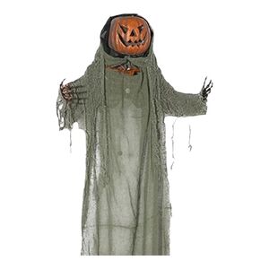 Spooky Pumpkin Head Halloween Decoration nwt